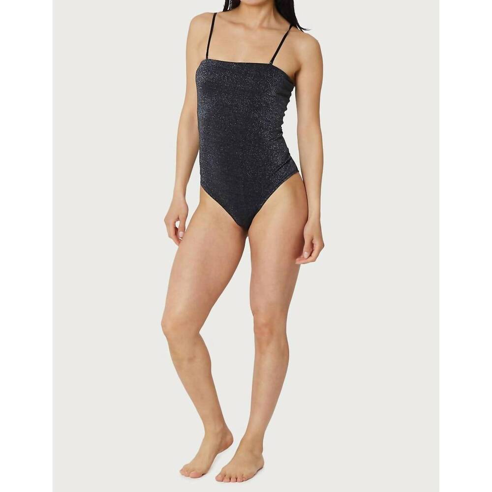 NEW FIND ME NOW light lurex tube top one piece bodysuit in eclipse